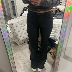 Edikted black leather pants